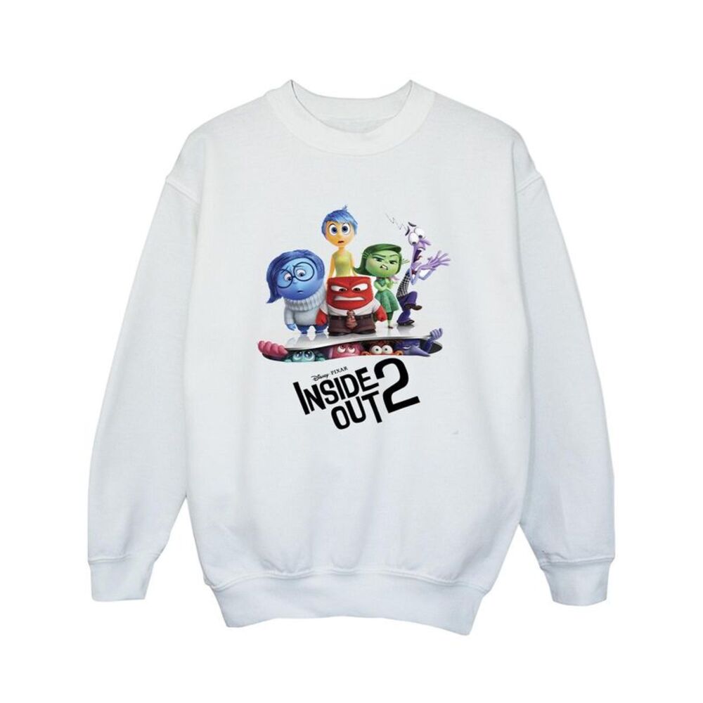 Inside Out 2 Girls Poster Sweatshirt / White